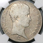 1804-W NGC VG 10 France 5 Francs Napoleon I An 13 Rare Lille 34k Silver POP 1/1 Coin (23072101C)