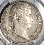 1812-I PCGS AU 50 France Napoleon 5 Francs Empire Limoges Mint Silver Coin (25081901C)