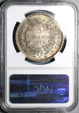 1872-A NGC MS 64 France Silver 5 Francs Hercules Rare Silver Coin (25111404C)