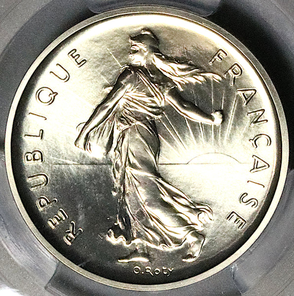 1972 PCGS SP 69 France 5 Francs Piefort Specimen Rare COA Silver Coin POP 1/0 (25090103C)