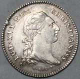 1776 France Louis XVI XF Jeton Sun Bees King Loyalty Silver Coin (26082203R)