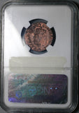 1789-M NGC MS 63 France Louis XVI Liard Toulouse Mint State RB Coin (25111401C)