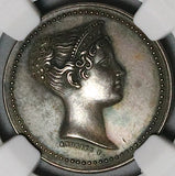 1813 NGC MS 61 France Marie Louise Paris Mint Visit Silver Medal Napoleon Bonaparte (23081901C)