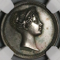 1813 NGC MS 61 France Marie Louise Paris Mint Visit Silver Medal Napoleon Bonaparte (23081901C)