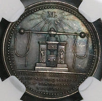 1813 NGC MS 61 France Marie Louise Paris Mint Visit Silver Medal Napoleon Bonaparte (23081901C)