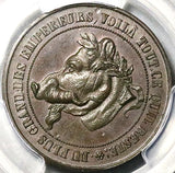 1870 PCGS MS 63 France Napoleon III Pig Vampire Satire Rare 10 Centimes POP 2/0 (25111901C)