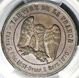 1870 PCGS MS 63 France Napoleon III Pig Vampire Satire Rare 10 Centimes POP 2/0 (25111901C)