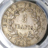 1812-M PCGS XF 45 France 5 Francs Napoleon I Toulouse Mint Silver Coin POP 1/0 (23042403C)