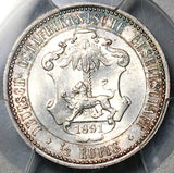1891 PCGS MS 65 German East Africa 1/2 Rupie GEM Mint State Silver 68k Coin (25121601D)