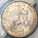 1891 PCGS MS 65 German East Africa 1/4 Rupie Silver Lion Coin 77K (23122101C)