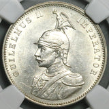1891 NGC MS 62 German East Africa Rupie Lion DOA Scarce Silver Coin (25112502C)