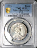 1894 PCGS AU 55 German East Africa 1 Rupie Rare Lion Silver Coin 48K POP 3/0 (25082001C)