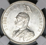 1911-A NGC MS 62 German East Africa 1 Rupie Rare Berlin Silver Coin POP 1/0 (24010401C)