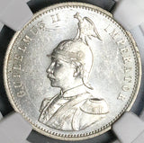 1911-A NGC MS 62 German East Africa 1 Rupie Rare Berlin Silver Coin POP 1/0 (24010401C)