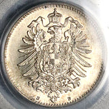 1886-D PCGS MS 64 Germany 1 Mark Kaiser Reich Munich Silver Coin (25050701C)