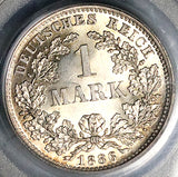 1886-D PCGS MS 64 Germany 1 Mark Kaiser Reich Munich Silver Coin (25050701C)