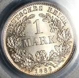 1886-D PCGS MS 64 Germany 1 Mark Kaiser Reich Munich Silver Coin (25050701C)