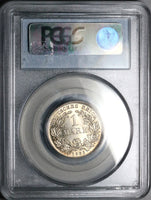 1886-D PCGS MS 64 Germany 1 Mark Kaiser Reich Munich Silver Coin (25050701C)