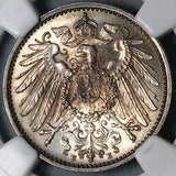 1911-E NGC MS 65 Germany 1 Mark Gem Muldenhutten Mint Silver Coin (25112403C)