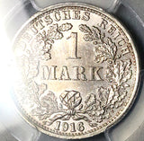 1916-F PCGS MS 64 Germany 1 Mark Mint State Key Stuttgart Silver Coin (26013102C)