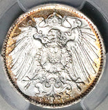 1916-F PCGS MS 64 Germany 1 Mark Mint State Key Stuttgart Silver Coin (26013102C)