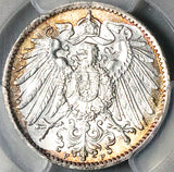 1916-F PCGS MS 64 Germany 1 Mark Mint State Key Stuttgart Silver Coin (26013102C)