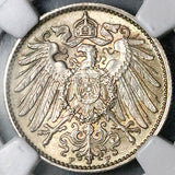 1916-F NGC MS 65 Germany 1 Mark Mint State Key Stuttgart Silver Coin (26013103C)