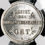 1916-A NGC MS 64 Germany 2 Kopeks Military Occupation OST Baltic Coin (26072001C)