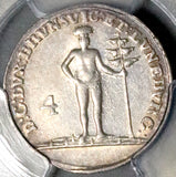 1787-C PCGS AU 55 Brunswick Wolfenbuttel 4 Mariengroschen Wildman German State Silver Coin POP 2/0 (26080801C)