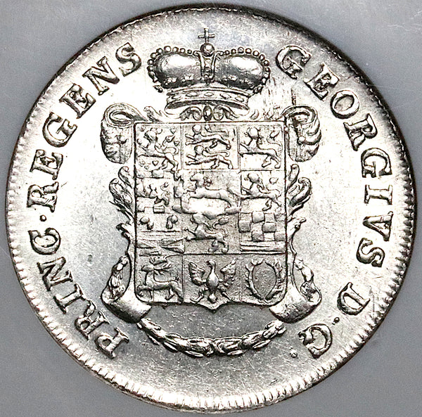 1818 NGC MS 63 Brunswick 24 Groschen Prince George IV (Great Britain) Regent 17k German State Silver Coin (25051502C)