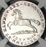 1828 NGC UNC Hannover 16 Groschen George IV German Britain Horse Silver Coin (25052001C)