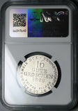 1828 NGC UNC Hannover 16 Groschen George IV German Britain Horse Silver Coin (25052001C)