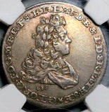 1727 NGC XF 45 Hannover 1/4 Thaler George I King Death Coin POP 1/0 (26042603C)