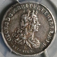 1717-B PCGS XF 40 Brunswick Hannover 1/6 Thaler George I Silver Coin POP 1/0 (25053102C)