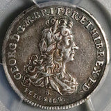 1717-B PCGS XF 40 Brunswick Hannover 1/6 Thaler George I Silver Coin POP 1/0 (25053102C)
