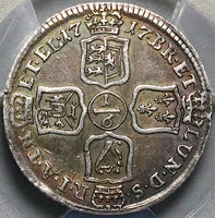1717-B PCGS XF 40 Brunswick Hannover 1/6 Thaler George I Silver Coin POP 1/0 (25053102C)