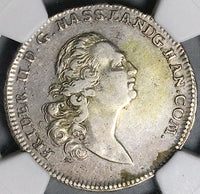 1776 NGC XF 40 Hesse-Cassel 1/2 Thaler Friedrich Sternthaler Silver Coin (25051301C)