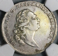 1776 NGC XF 40 Hesse-Cassel 1/2 Thaler Friedrich Sternthaler Silver Coin (25051301C)