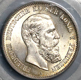1888-A PCGS MS 65 Prussia 2 Mark Friedrich III Germany State GEM Silver Coin (25101201D)