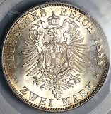 1888-A PCGS MS 65 Prussia 2 Mark Friedrich III Germany State GEM Silver Coin (25101201D)