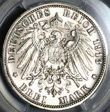 1913 PCGS MS 65 Prussia 3 Mark Reign Jubilee German State GEM Silver Coin (25062102C)