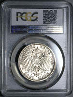 1913 PCGS MS 65 Prussia 3 Mark Reign Jubilee German State GEM Silver Coin (25062102C)