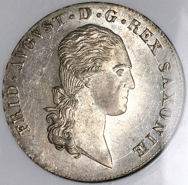 1817 NGC MS 62 Saxony 2/3 Thaler German State Friedrich 60k Coin (25042902C)