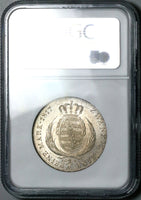 1817 NGC MS 62 Saxony 2/3 Thaler German State Friedrich 60k Coin (25042902C)