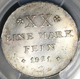 1821 PCGS MS 61 Schaumburg Lippe 1/2 Taler German State 5k Silver Coin (25032901C)