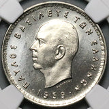 1959 NGC MS 65 Greece 10 Drachma King Paul Greek Hercules Gem Coin (24011002C)