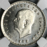 1959 NGC MS 65 Greece 10 Drachma King Paul Greek Hercules Gem Coin (24011002C)