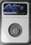 170 NGC VF Greek Bactria Kingdom AR Obol Eukratides I Megas Silver (26051602C)