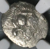 390 BC NGC F AR 1/6 Stater Lycia Mithrapata Lion Scalp Triskeles (26051502C)