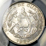 1929 PCGS MS 64 Guatemala 1/4 Quetzal Bird Silver Coin POP 1/1 (26061701C)